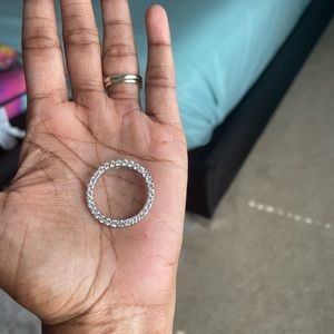 Sterling silver diamond pendent